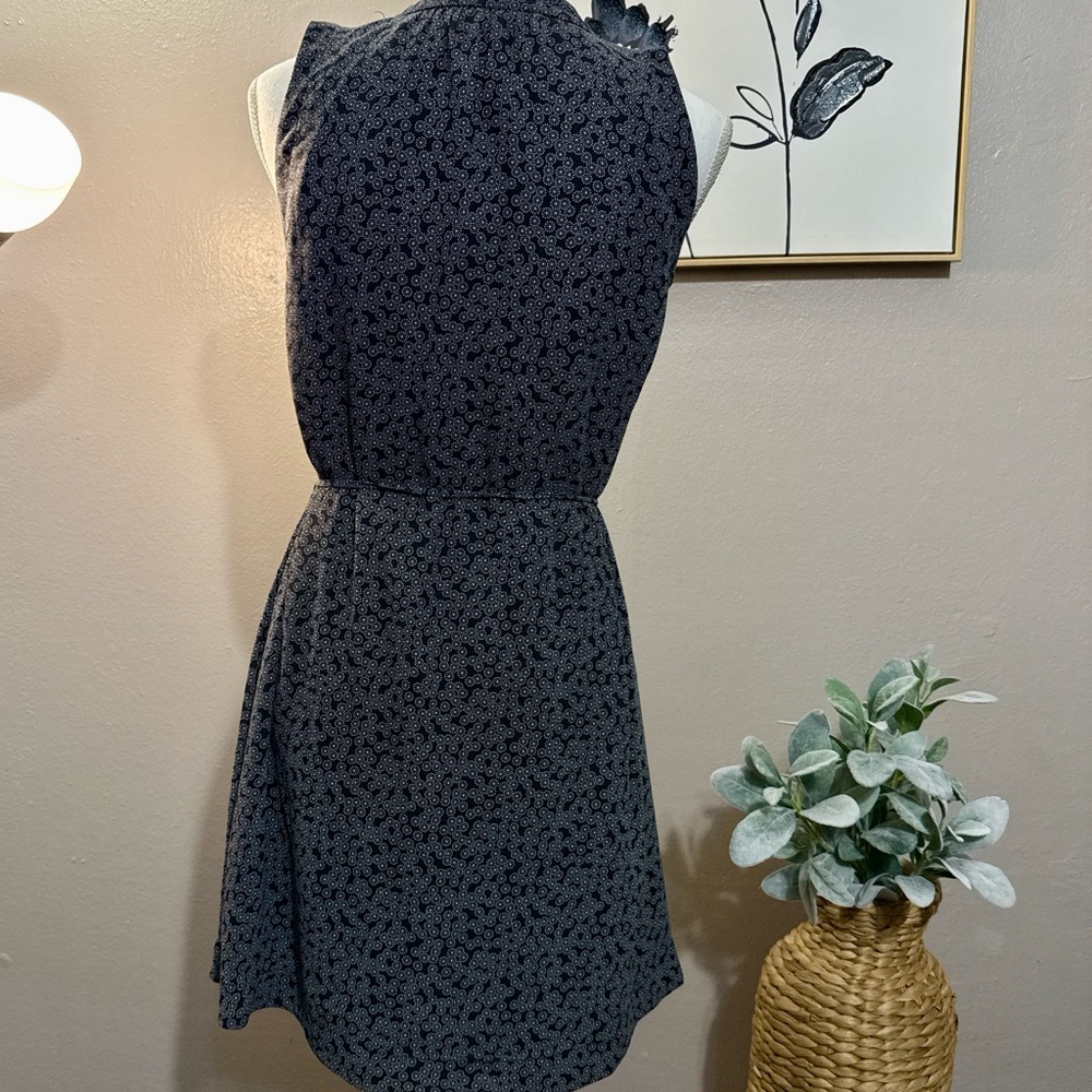 LOFT Black Floral Mini Dress - Picture 4 of 5